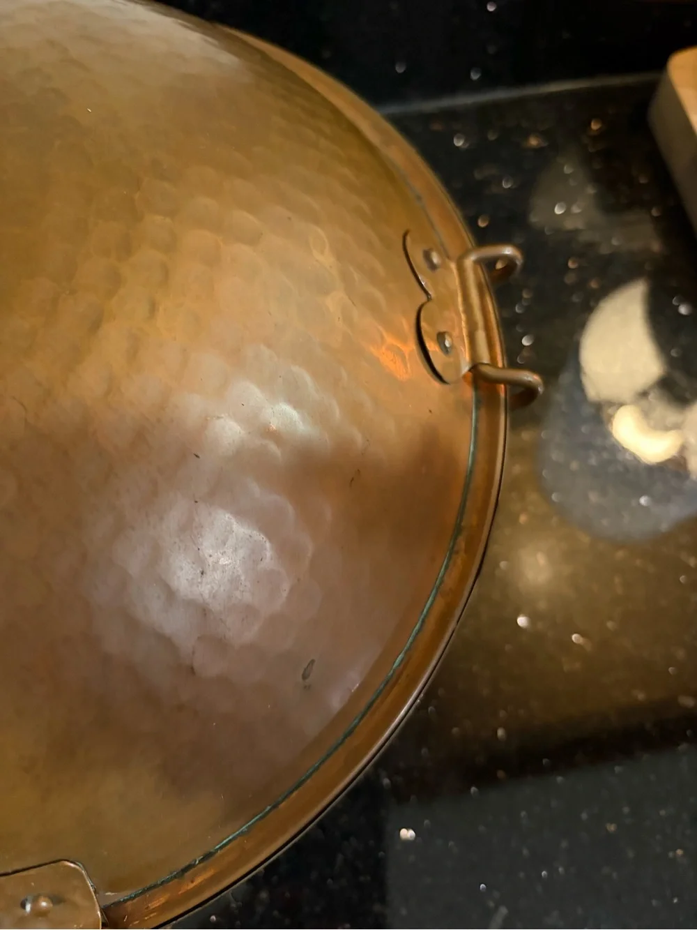 Vintage Copper Finish Hammered cataplana
